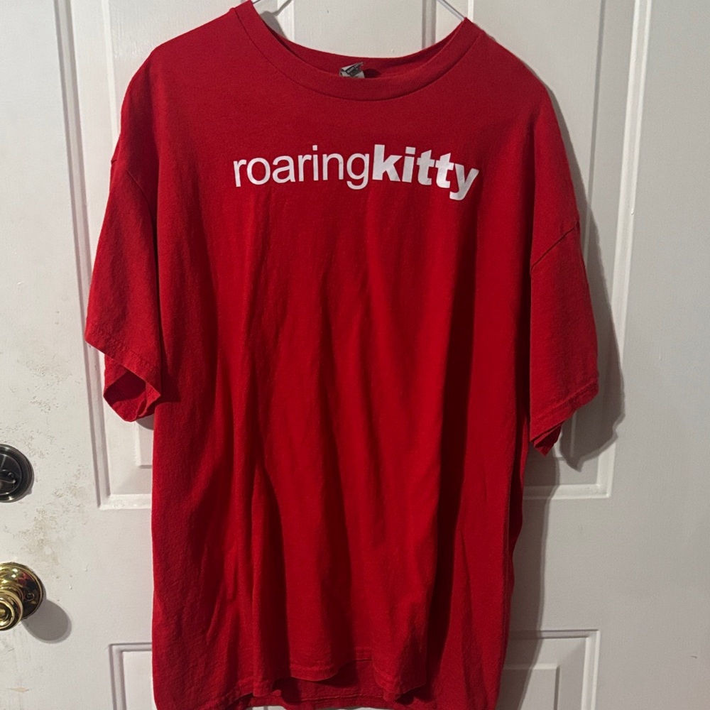 Red Roaring Kitty T-Shirt